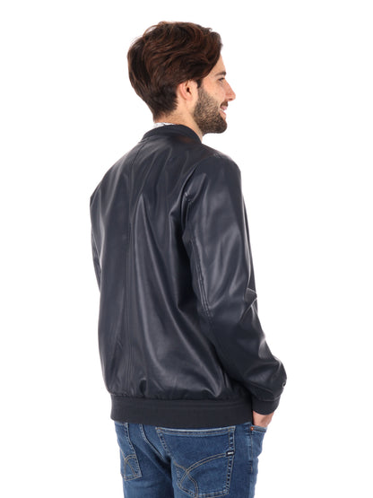 GIUBBINO BOMBER GIANNI LUPO UOMO BLU