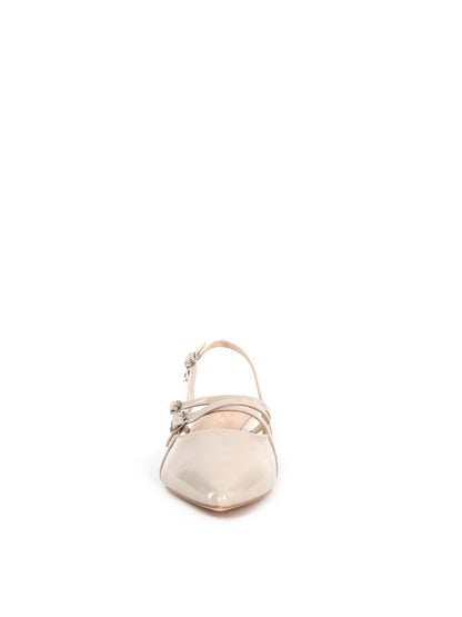 SLINGBACK BASSA IN VERNICE CLYO' DONNA BEIGE