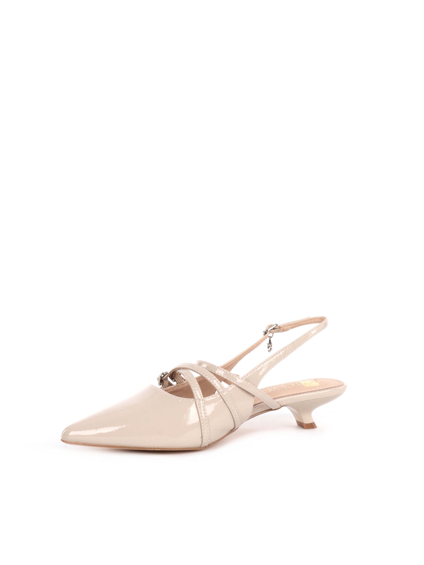 SLINGBACK BASSA IN VERNICE CLYO' DONNA BEIGE