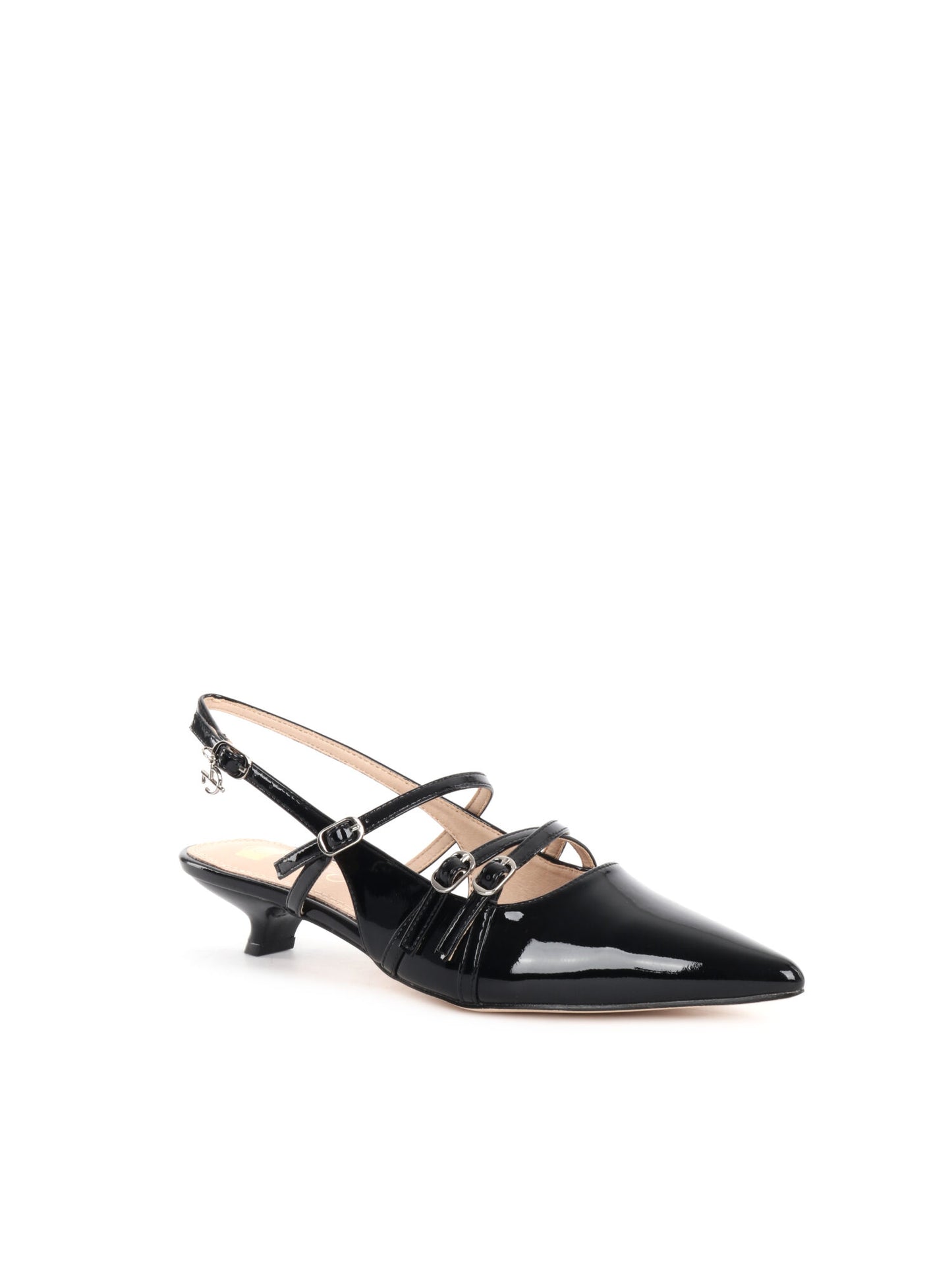 SLINGBACK BASSA IN VERNICE CLYO' DONNA NERO
