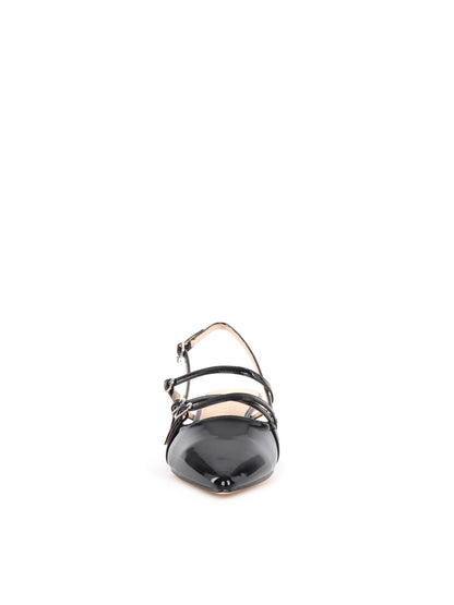 SLINGBACK BASSA IN VERNICE CLYO' DONNA NERO