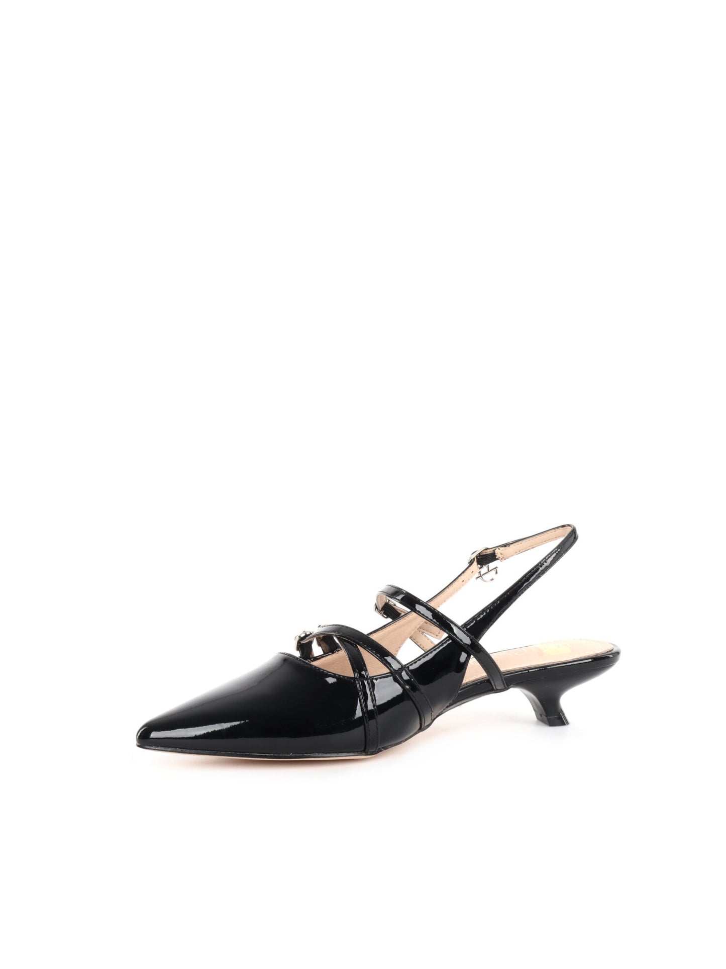 SLINGBACK BASSA IN VERNICE CLYO' DONNA NERO