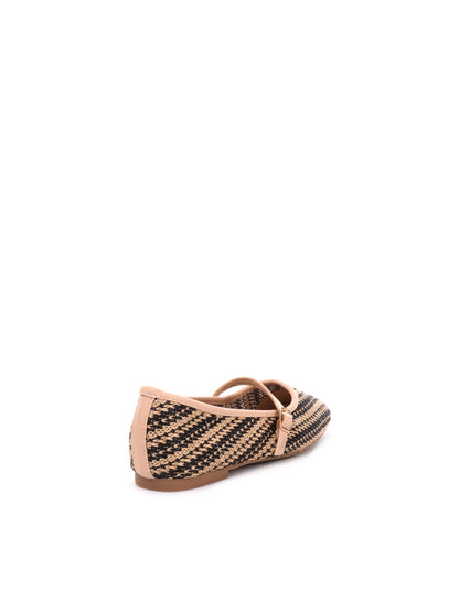 BALLERINA IN RAFIA CLYO' DONNA NERO BEIGE