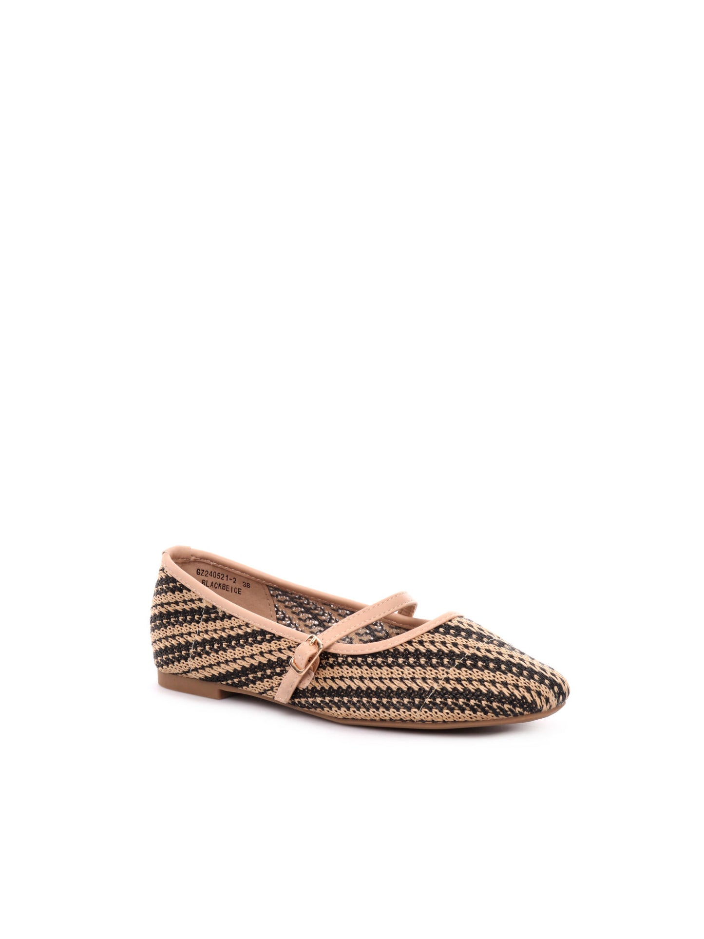 BALLERINA IN RAFIA CLYO' DONNA NERO BEIGE