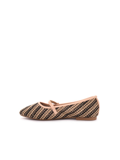 BALLERINA IN RAFIA CLYO' DONNA NERO BEIGE
