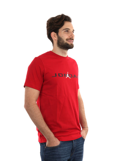 T-SHIRT GIROCOLLO JORDAN AIR DA UOMO ROSSO