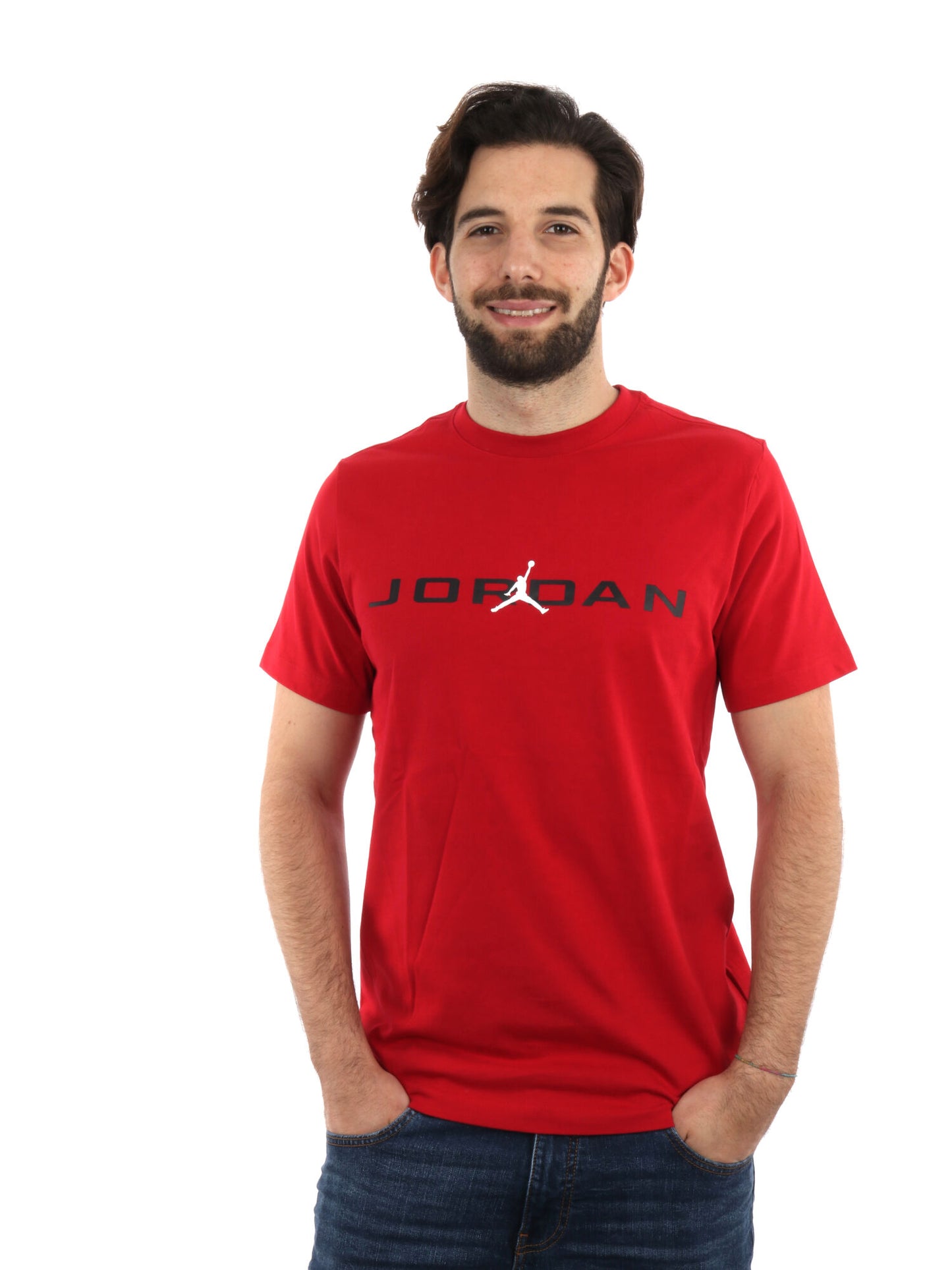 T-SHIRT GIROCOLLO JORDAN AIR DA UOMO ROSSO