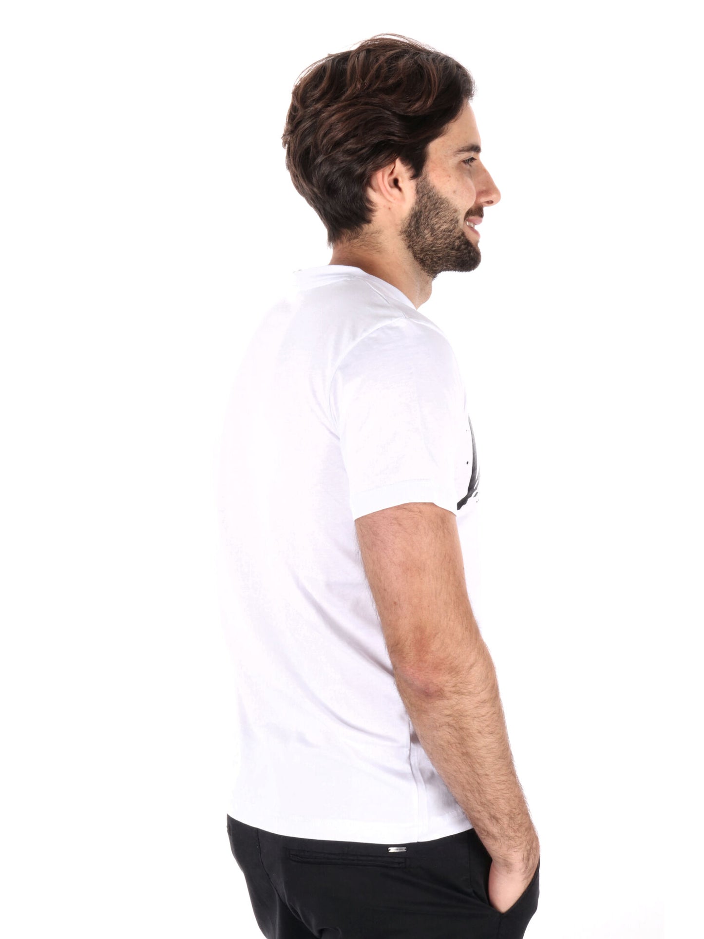 T-SHIRT LOGO SCHIZZI ICON UOMO BIANCO