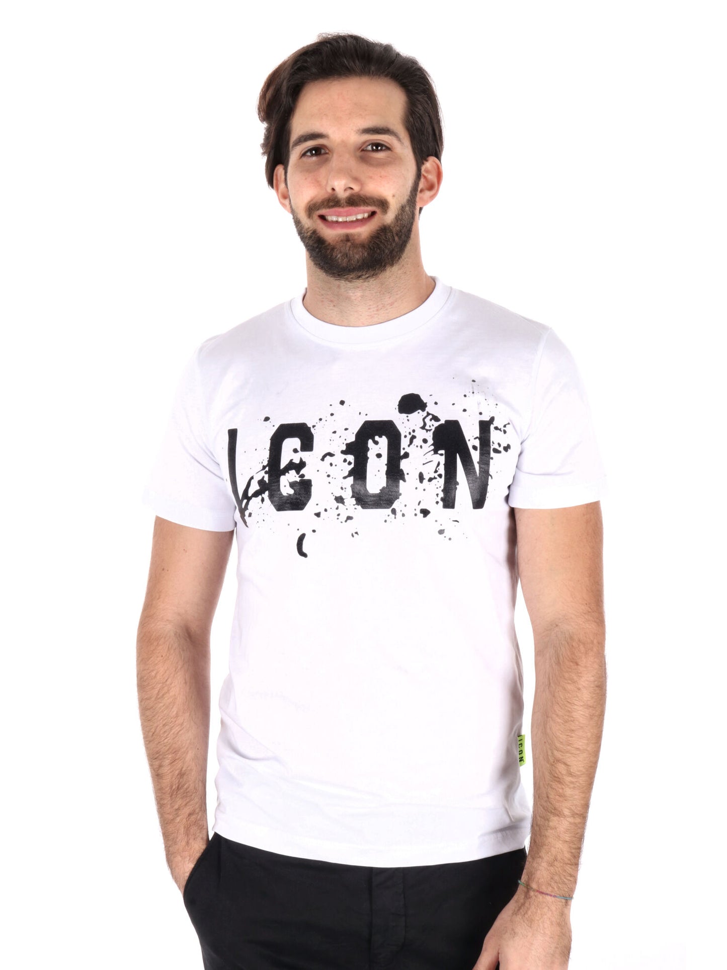 T-SHIRT LOGO SCHIZZI ICON UOMO BIANCO