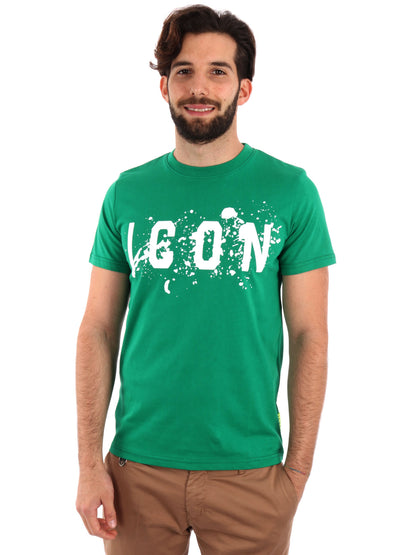 T-SHIRT LOGO SCHIZZI ICON UOMO VERDE