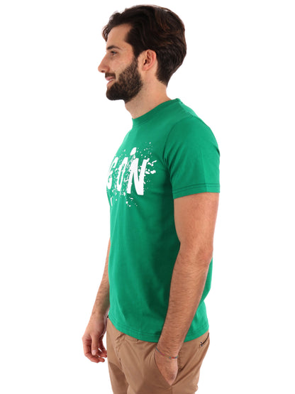 T-SHIRT LOGO SCHIZZI ICON UOMO VERDE