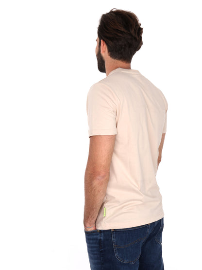 T-SHIRT BASIC CON MAXI LOGO ICON UOMO AVORIO