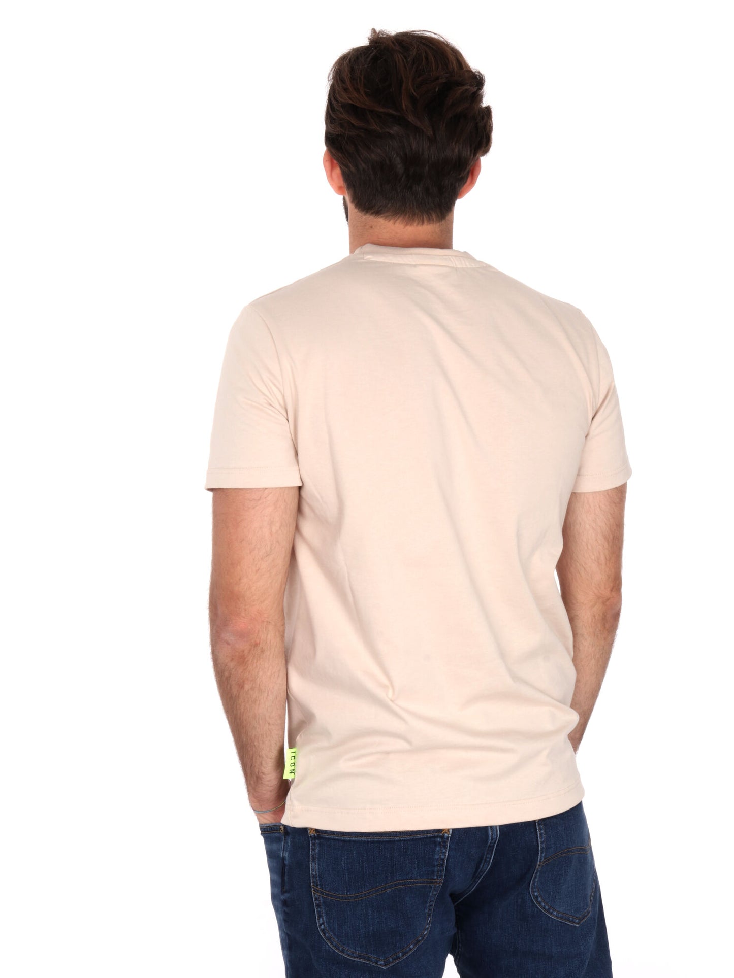 T-SHIRT BASIC CON MAXI LOGO ICON UOMO AVORIO