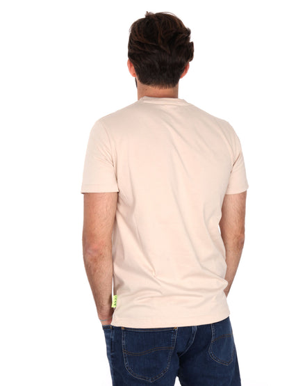 T-SHIRT BASIC CON MAXI LOGO ICON UOMO AVORIO