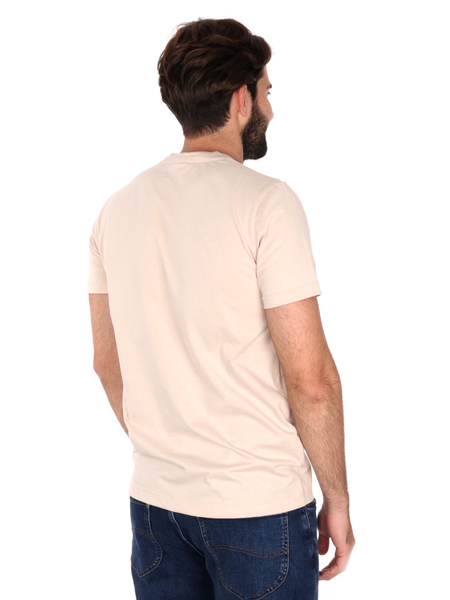 T-SHIRT BASIC CON MAXI LOGO ICON UOMO AVORIO