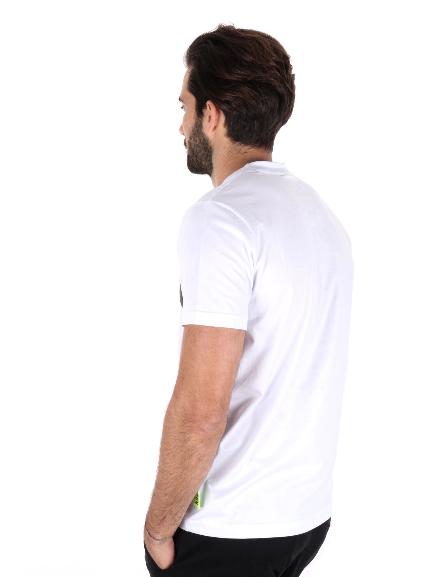 T-SHIRT BASIC CON MAXI LOGO ICON UOMO BIANCO