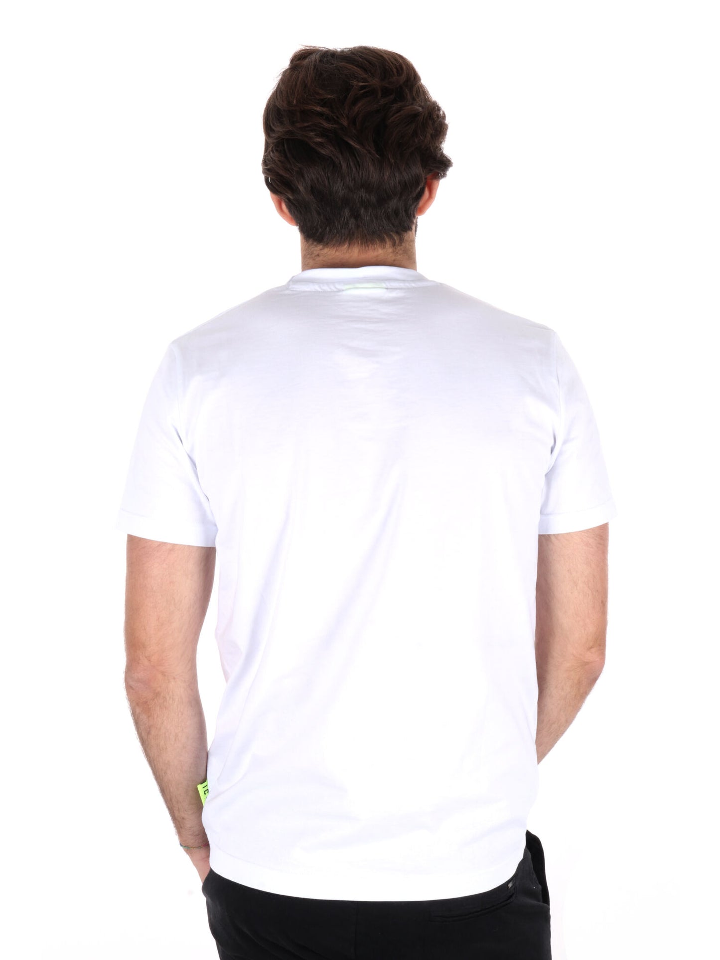 T-SHIRT BASIC CON MAXI LOGO ICON UOMO BIANCO