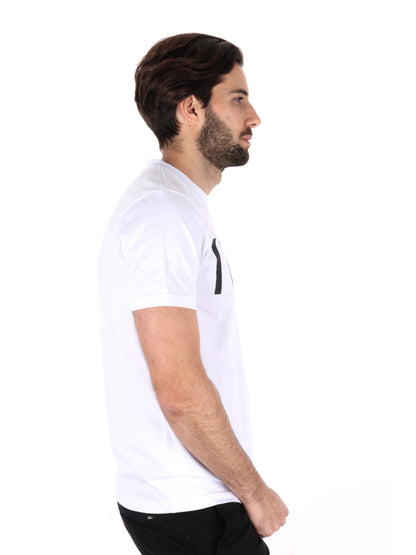 T-SHIRT BASIC CON MAXI LOGO ICON UOMO BIANCO