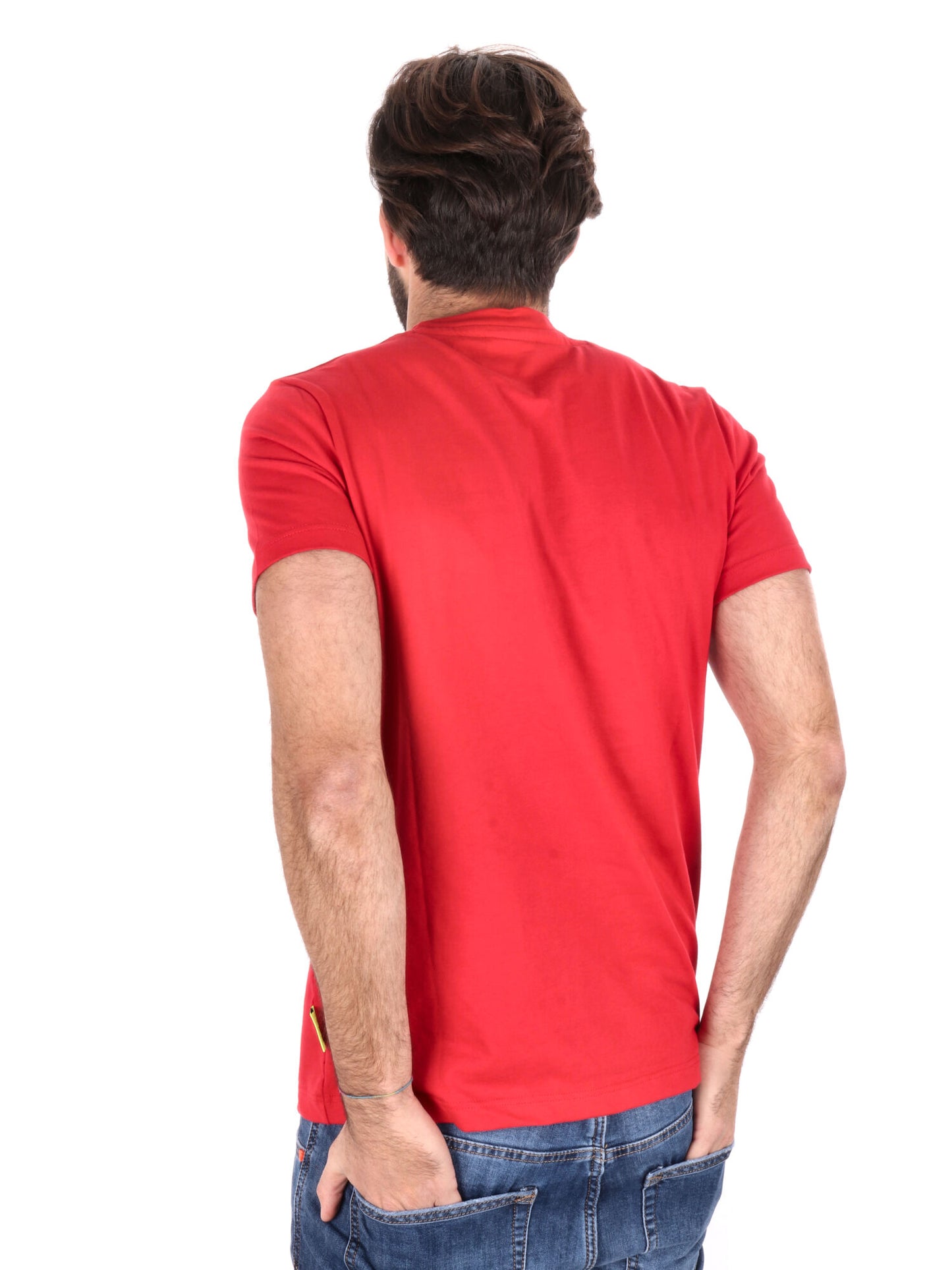 T-SHIRT BASIC CON MAXI LOGO ICON UOMO ROSSO