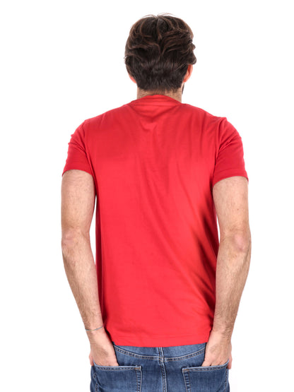 T-SHIRT BASIC CON MAXI LOGO ICON UOMO ROSSO