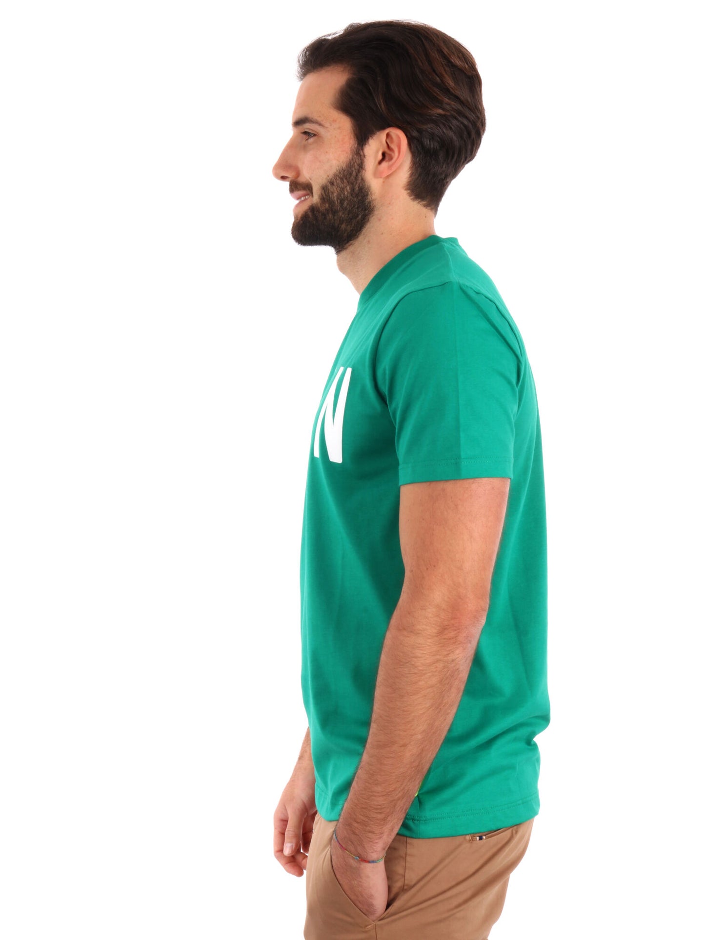 T-SHIRT BASIC CON MAXI LOGO ICON UOMO VERDE