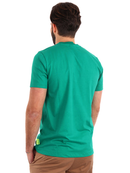 T-SHIRT BASIC CON MAXI LOGO ICON UOMO VERDE