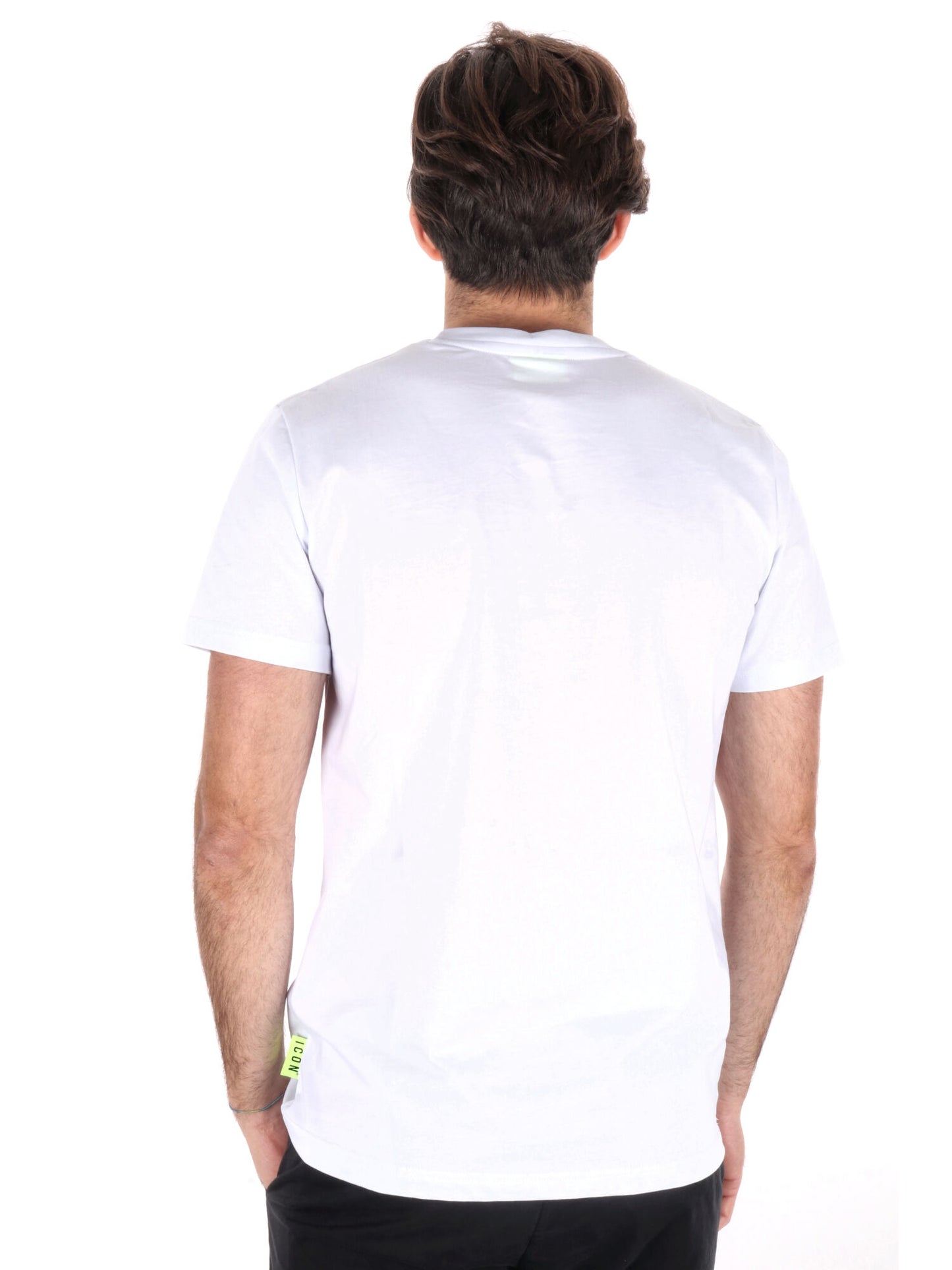 T-SHIRT BASIC CON LOGO ICON UOMO BIANCO