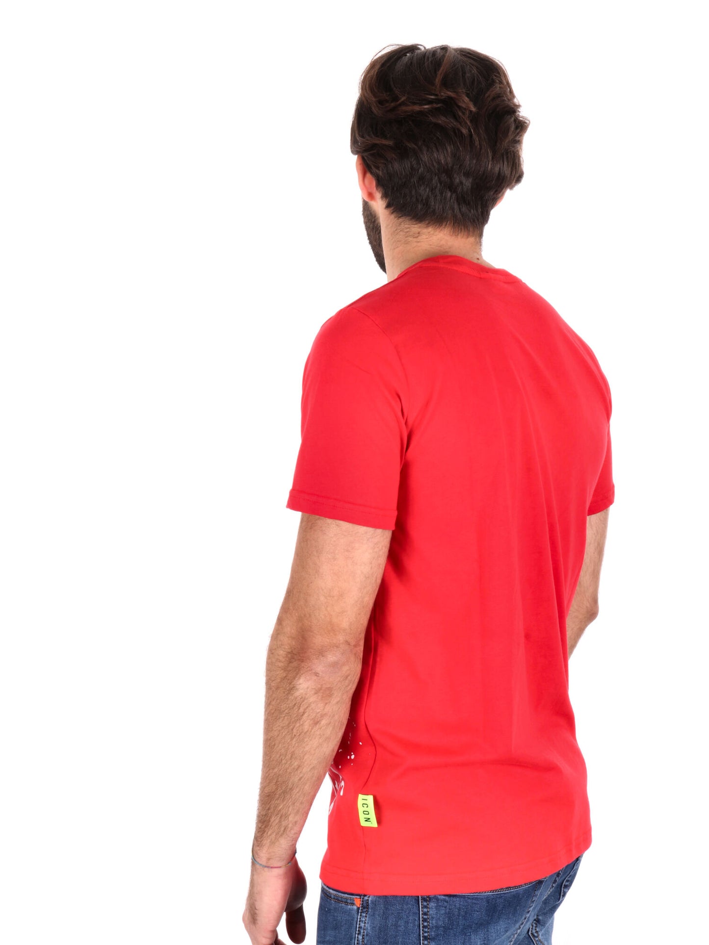 T-SHIRT LOGO SCHIZZI TRASVERSALE ICON UOMO ROSSO