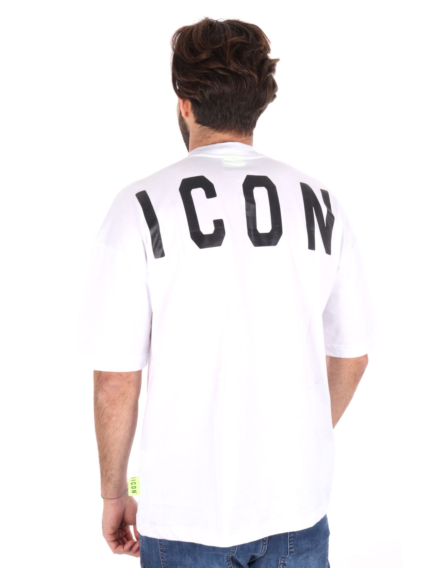 T-SHIRT LOGO SU GIROCOLLO ICON UOMO BIANCO