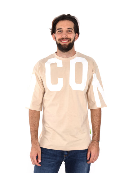 T-SHIRT MAXI LOGO ICON UOMO AVORIO