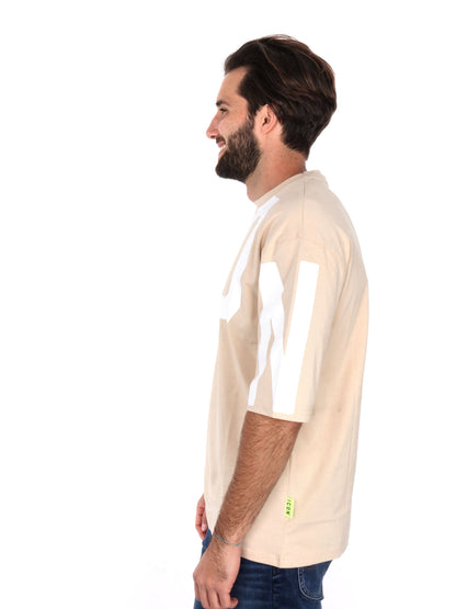 T-SHIRT MAXI LOGO ICON UOMO AVORIO
