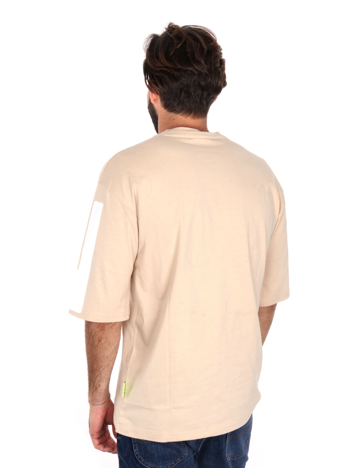 T-SHIRT MAXI LOGO ICON UOMO AVORIO