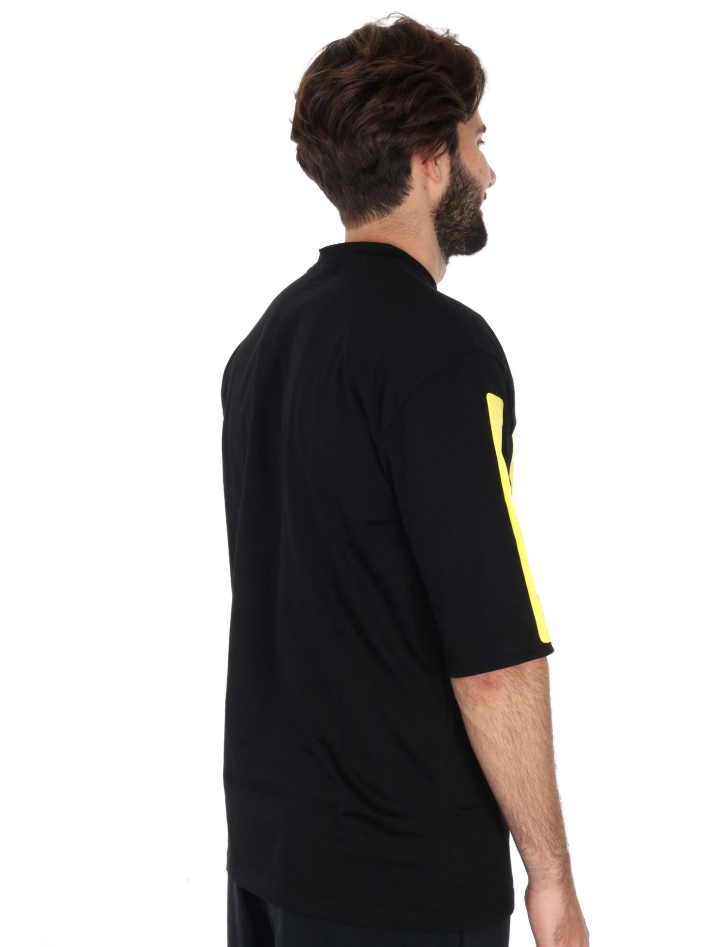 T-SHIRT MAXI LOGO ICON UOMO NERO-BIANCO