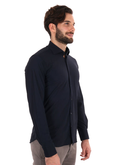 CAMICIA PERFORMANCE OXFORD FB UOMO BLU
