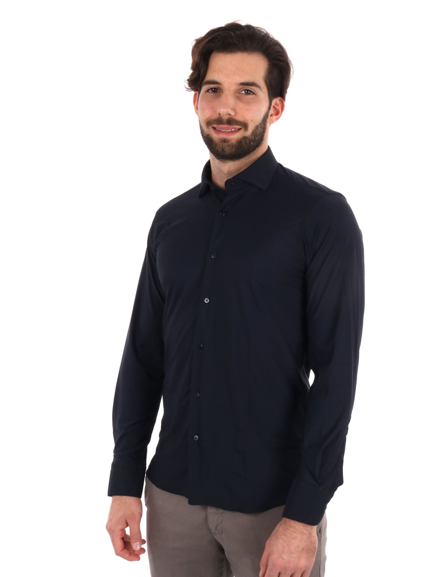 CAMICIA PERFORMANCE OXFORD FB UOMO BLU