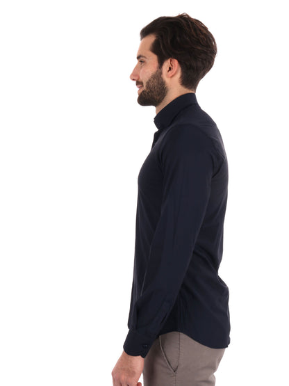 CAMICIA PERFORMANCE OXFORD FB UOMO BLU