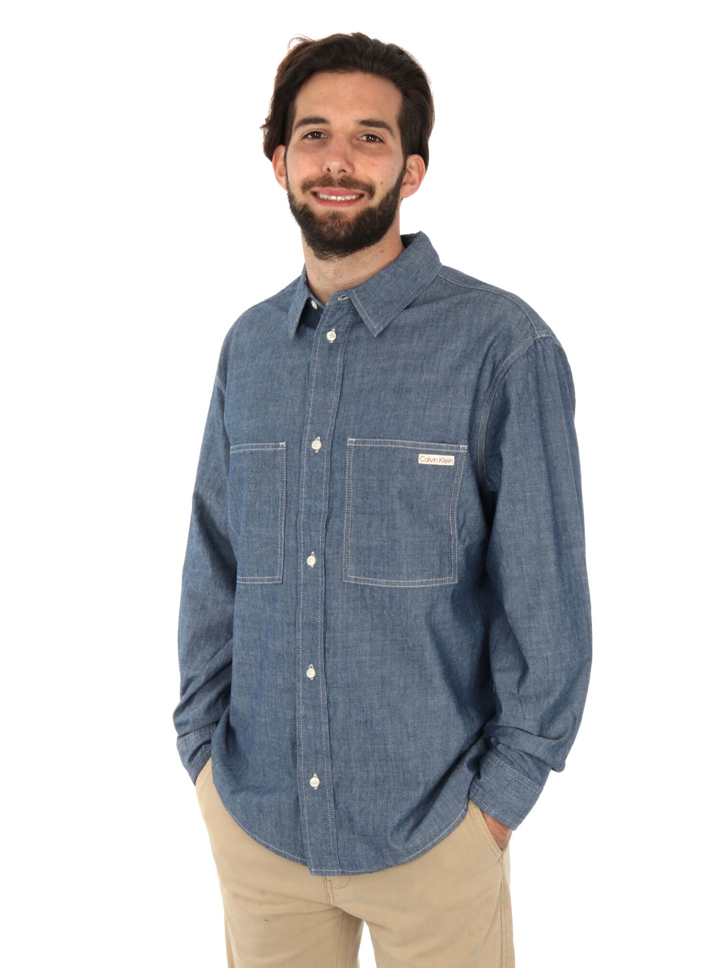 CAMICIA EASY CHAMBRAY CALVIN KLEIN UOMO JEANS