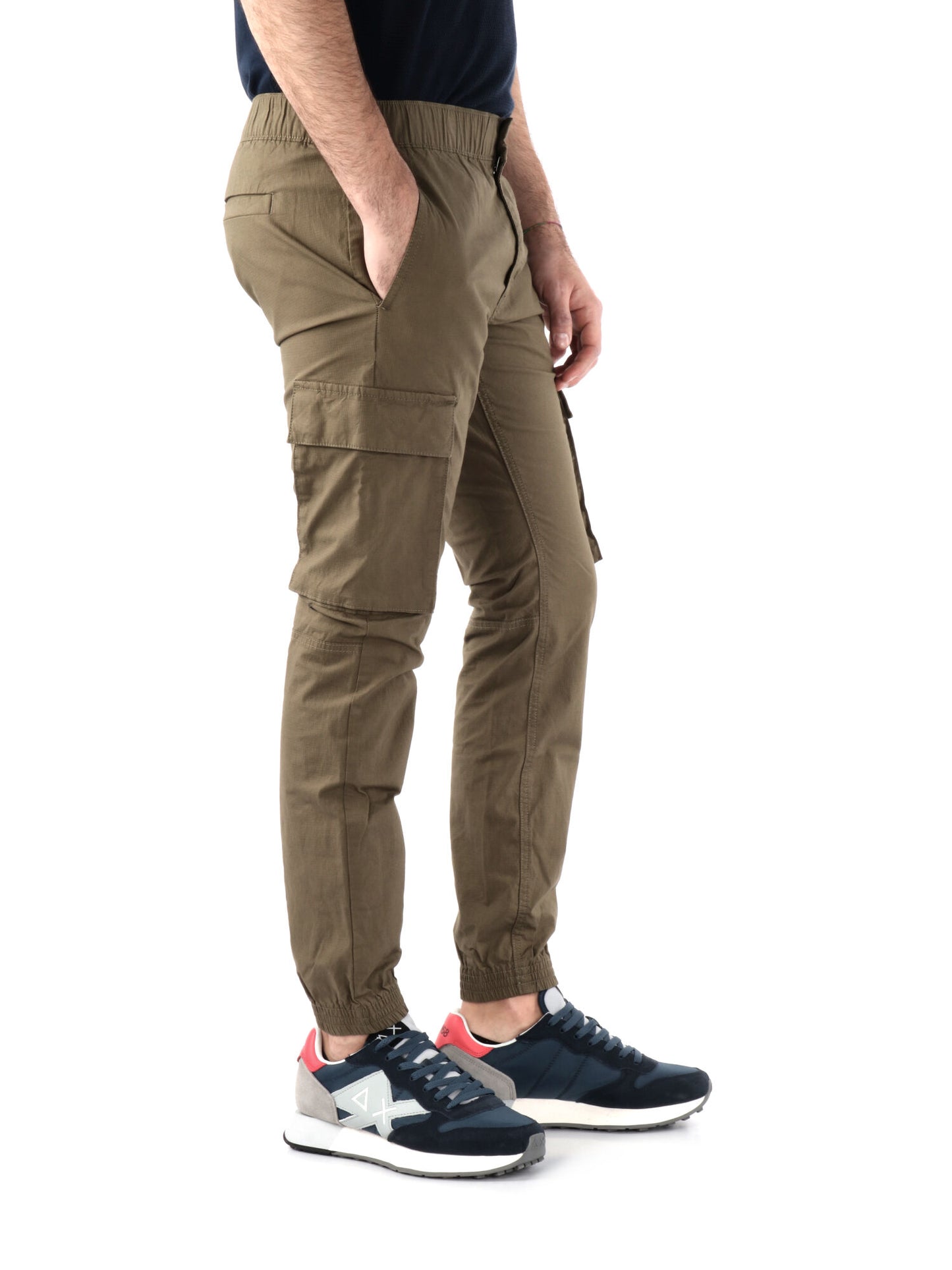 PANTALONI SKINNY CARGO CALVIN KLAIN JEANS UOMO VERDE MILITARE