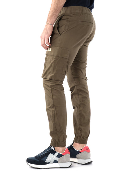 PANTALONI SKINNY CARGO CALVIN KLAIN JEANS UOMO VERDE MILITARE