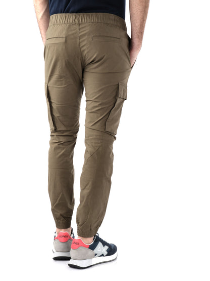 PANTALONI SKINNY CARGO CALVIN KLAIN JEANS UOMO VERDE MILITARE