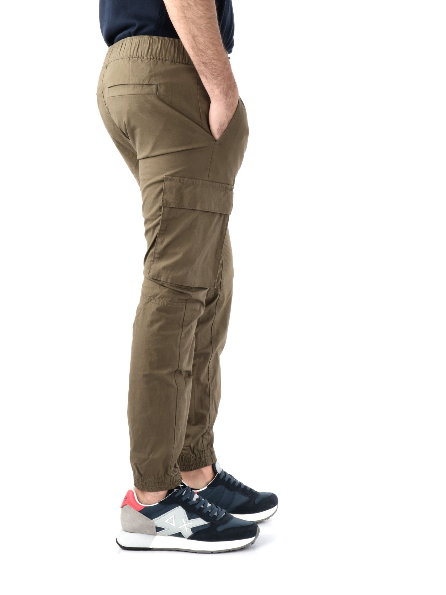 PANTALONI SKINNY CARGO CALVIN KLAIN JEANS UOMO VERDE MILITARE