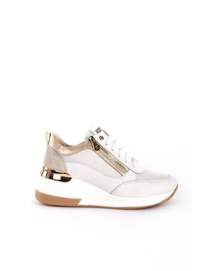 SNEAKERS CON ZEPPA SKY KEYS DONNA BIANCO ORO