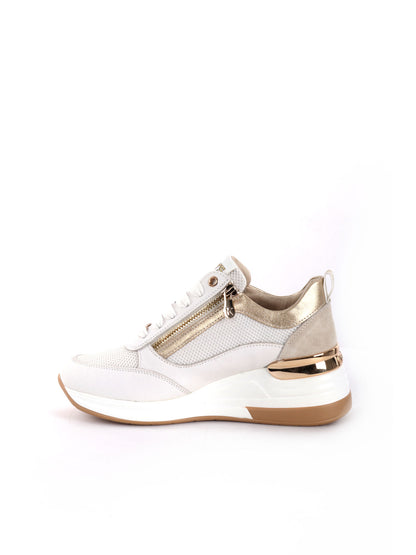 SNEAKERS CON ZEPPA SKY KEYS DONNA BIANCO ORO