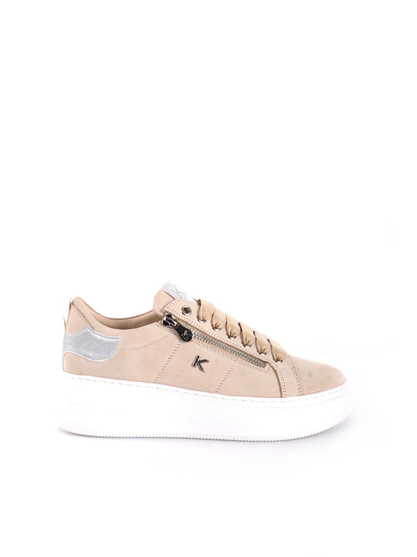 SNEAKERS CON ZIP VENUS KEYS DONNA BEIGE