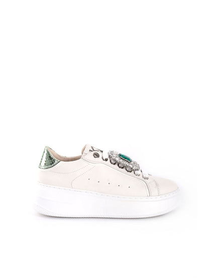 SNEAKERS PLATFORM CON CHARME VENUS KEYS DONNA BIANCO-VERDE