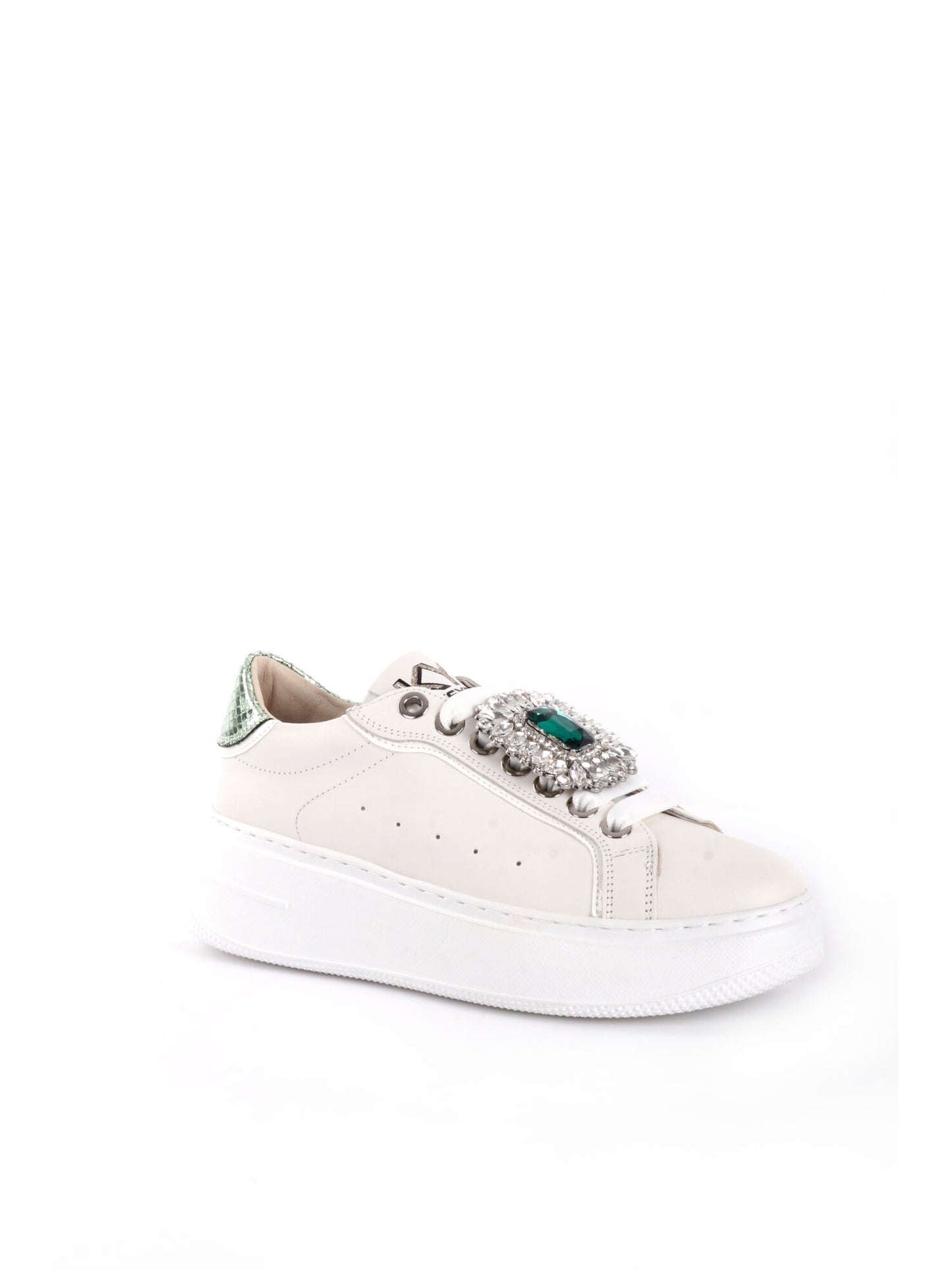 SNEAKERS PLATFORM CON CHARME VENUS KEYS DONNA BIANCO-VERDE