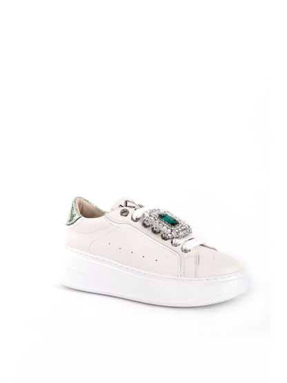 SNEAKERS PLATFORM CON CHARME VENUS KEYS DONNA BIANCO-VERDE
