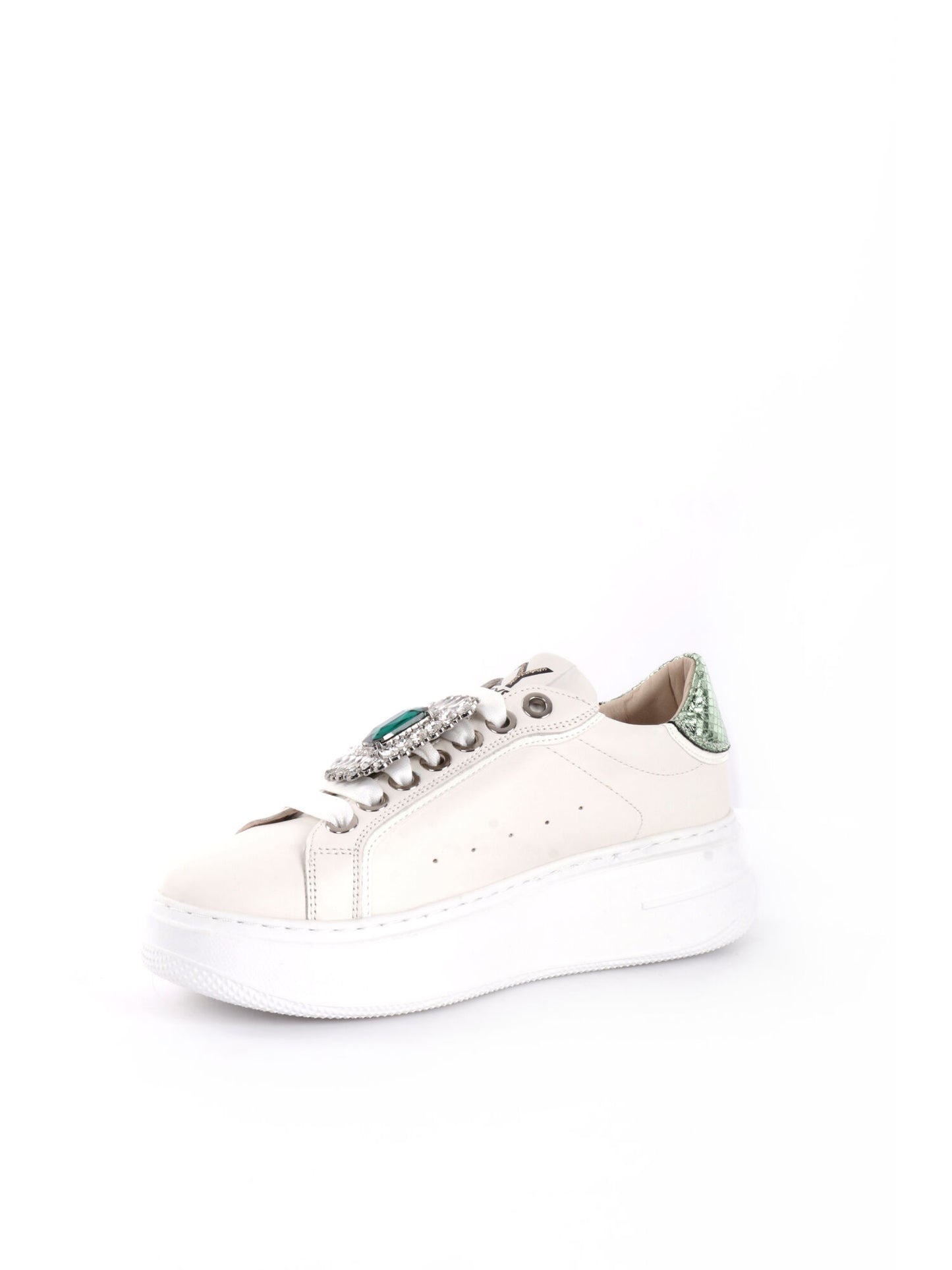 SNEAKERS PLATFORM CON CHARME VENUS KEYS DONNA BIANCO-VERDE