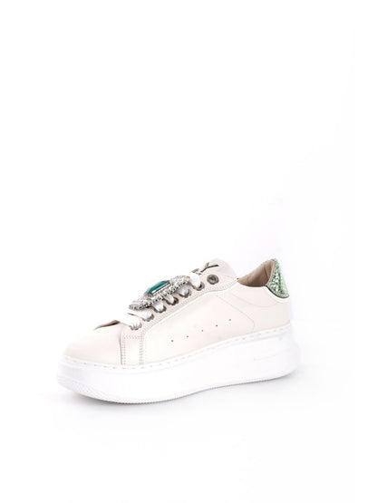 SNEAKERS PLATFORM CON CHARME VENUS KEYS DONNA BIANCO-VERDE
