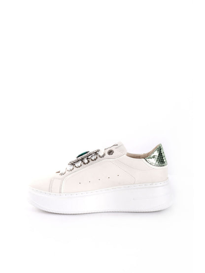 SNEAKERS PLATFORM CON CHARME VENUS KEYS DONNA BIANCO-VERDE